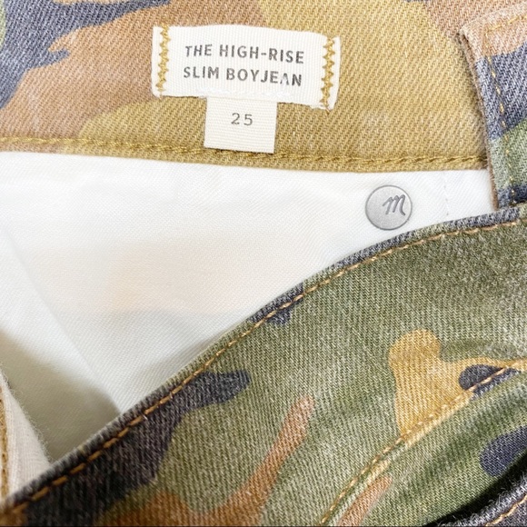 MADEWELL The High-Rise Slim Boyjean in Cottontail Camo NWT - Picture 14 of 14